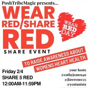 PoshTribeMagic 2nd Annual Healthy Heart WEAR RED/SHARE RED Share Event!